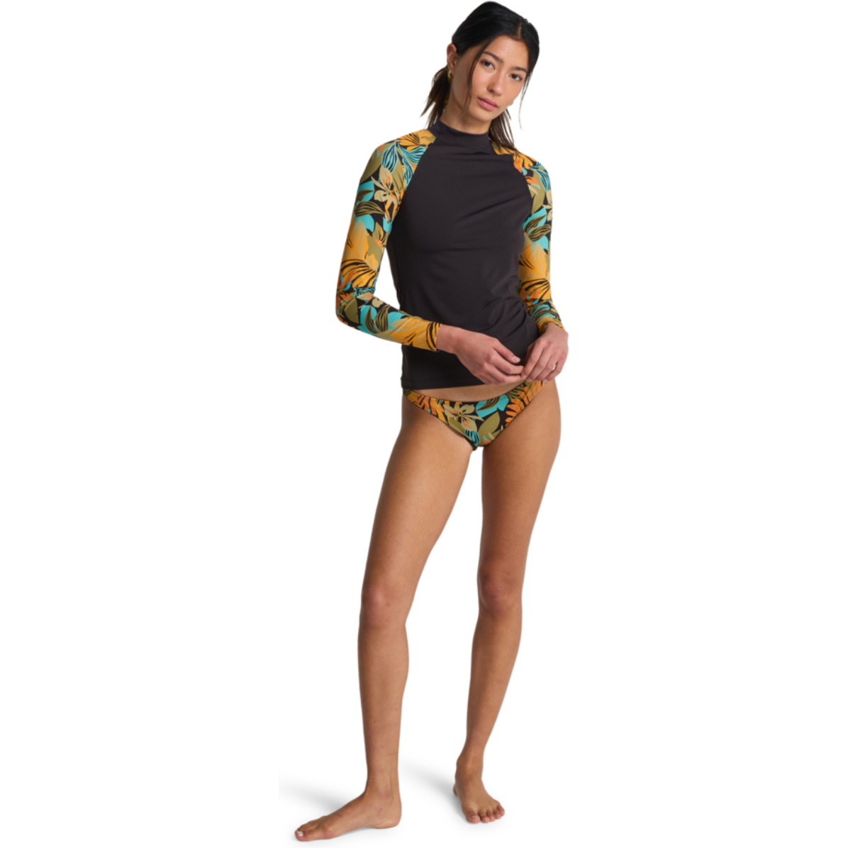 2026 Billabong Womens Long Sleeve Rash Vest EBJWR03043 - Black Pebble